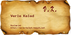 Verle Keled névjegykártya
